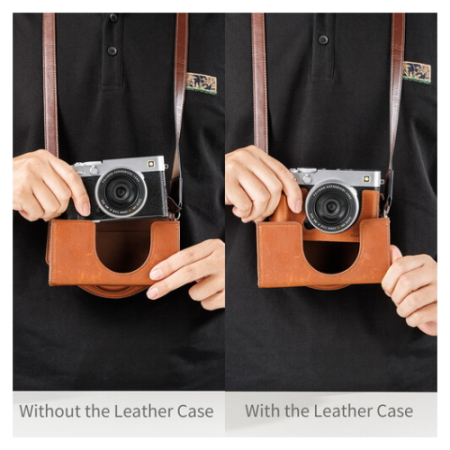 SmallRig 5986 - skórzany futerał/case/pokrowiec z paskiem do FUJIFILM X-E5 / X100VI - przykład użycia
